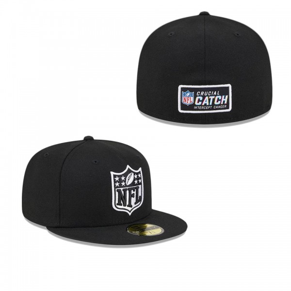 Men's Black 2023 NFL Crucial Catch 59FIFTY Fitted Hat