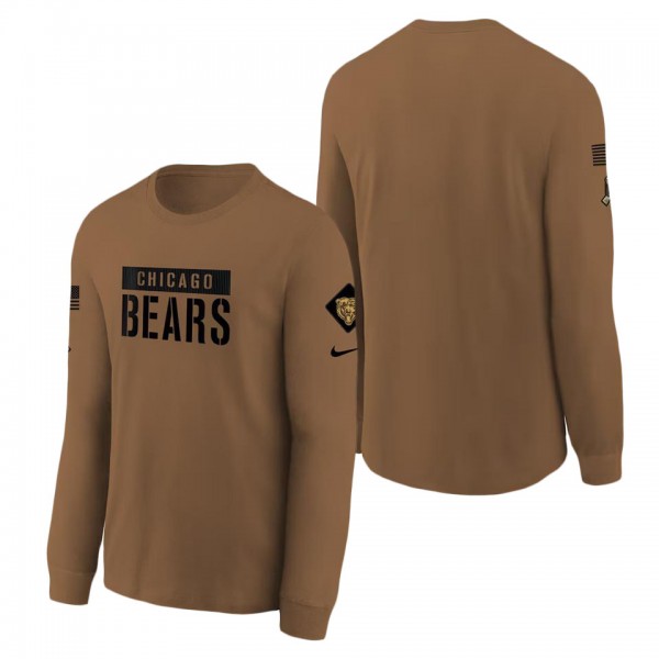 Youth Chicago Bears Brown 2023 NFL Salute To Servi...