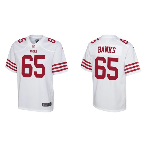Youth San Francisco 49ers Aaron Banks Game White J...