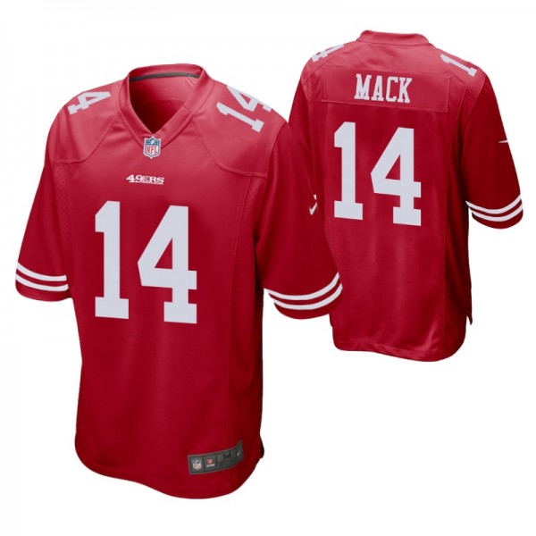 San Francisco 49ers #14 Austin Mack Scarlet Game J...