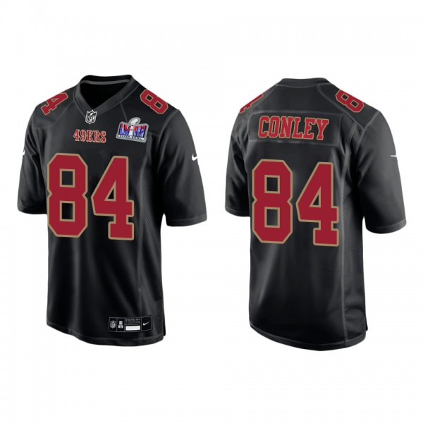 Men's Chris Conley San Francisco 49ers Black Super Bowl LVIII Carbon Fashion Game Jersey