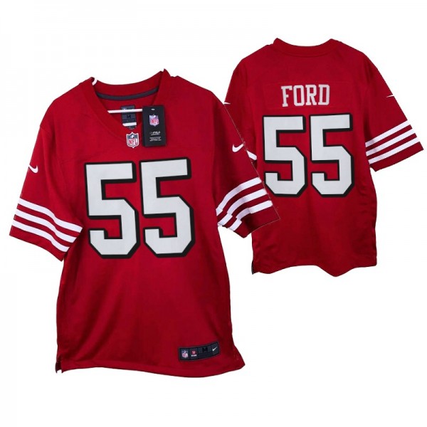 San Francisco 49ers #55 Dee Ford Game Scarlet Thro...
