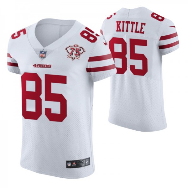 San Francisco 49ers George Kittle #85 White 75th A...