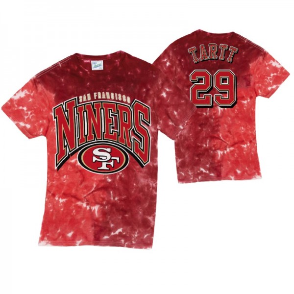San Francisco 49ers #29 Jaquiski Tartt Vintage Tubular Tri Dye T-shirt Red