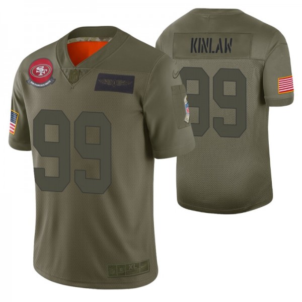 49ers Javon Kinlaw 2019 Salute to Service #99 Oliv...