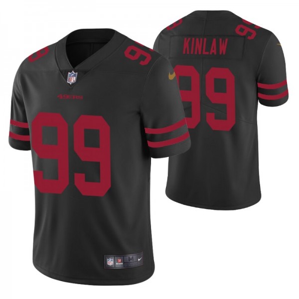 49ers Javon Kinlaw 2020 NFL Draft Black Jersey Vap...