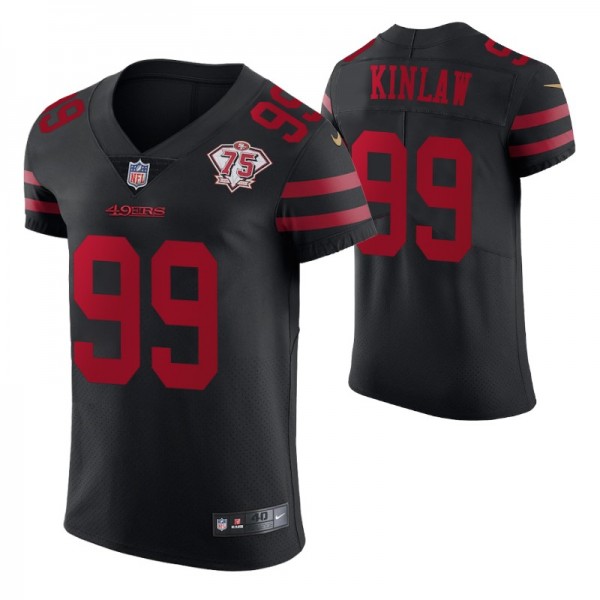 San Francisco 49ers Javon Kinlaw #99 Black 75th An...