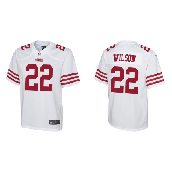 Youth San Francisco 49ers Jeff Wilson Game White Jersey