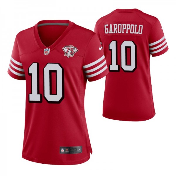 Women's San Francisco 49ers Jimmy Garoppolo #10 75...