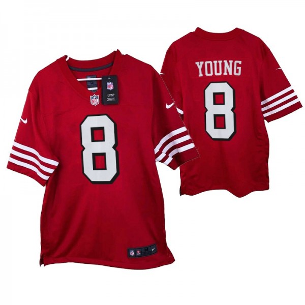 San Francisco 49ers #8 Steve Young Game Scarlet Th...