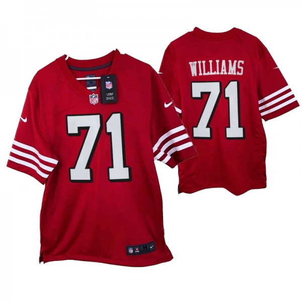 San Francisco 49ers #71 Trent Williams Game Scarle...