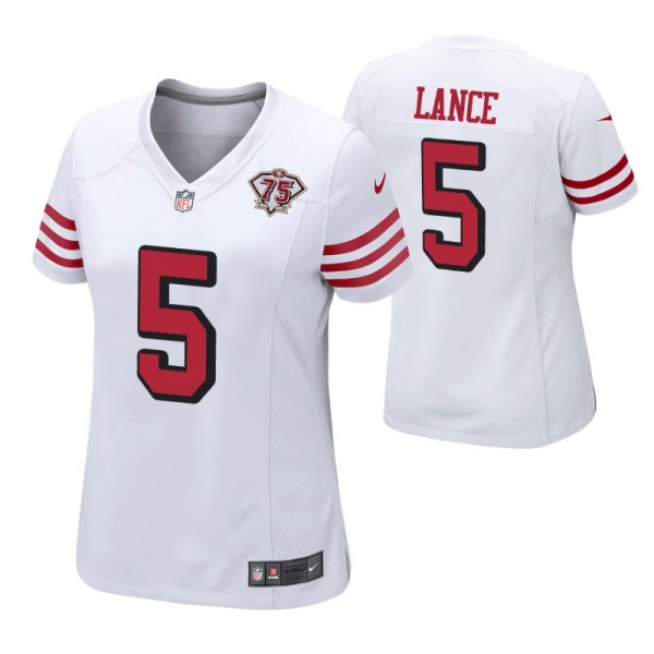 Women's San Francisco 49ers Trey Lance #5 75th Ann...