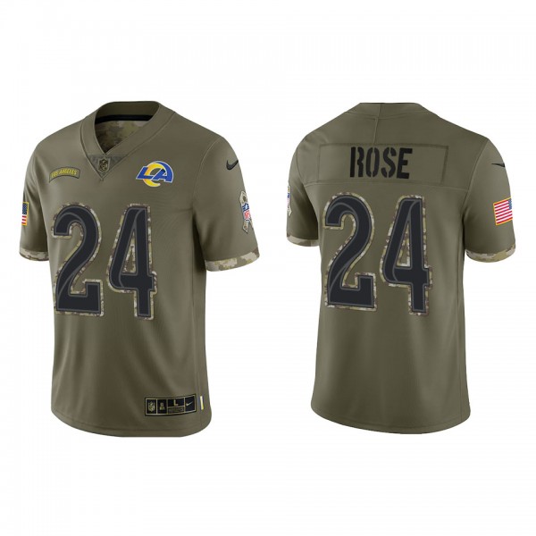 A.J. Rose Los Angeles Rams Olive 2022 Salute To Se...