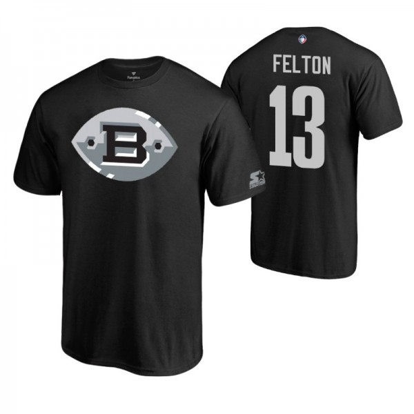 Men AAF DeVozea Felton #13 Team Logo Black Birmingham Iron T-Shirt