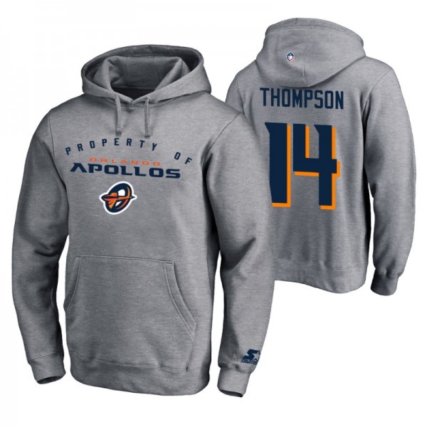 Men AAF Chris Thompson #14 Team Logo Pullover Gray...