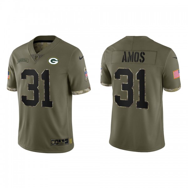 Adrian Amos Green Bay Packers Olive 2022 Salute To...