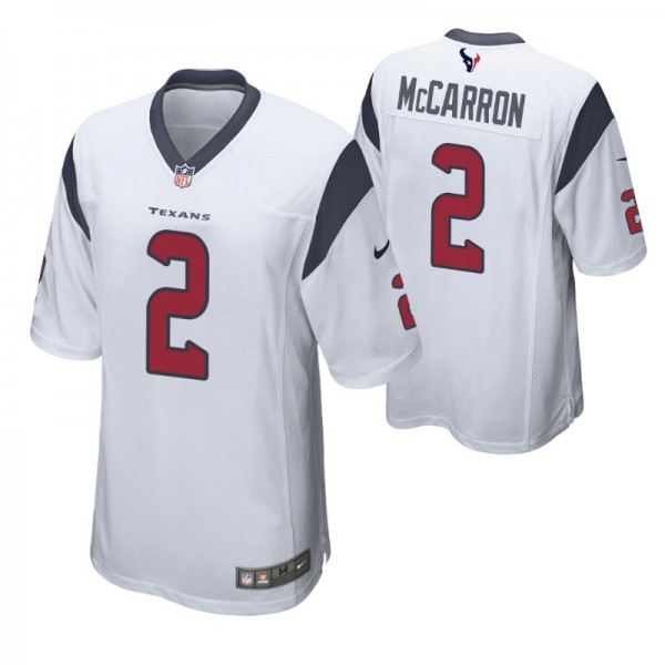 2019 AJ McCarron Houston Texans Game Jersey - Whit...
