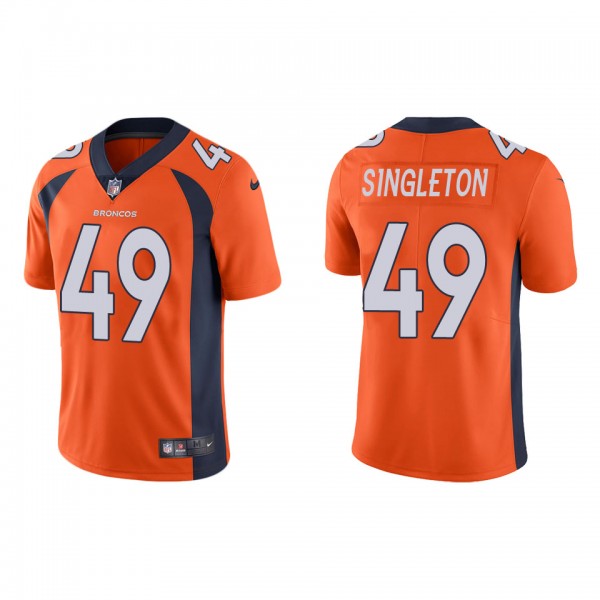Men's Denver Broncos Alex Singleton Orange Vapor L...