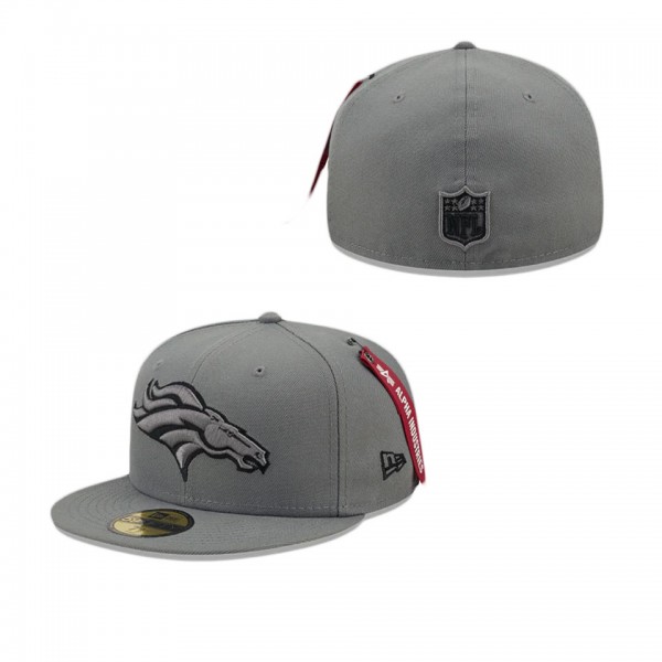 Alpha Industries X Denver Broncos Gray 59FIFTY Fit...