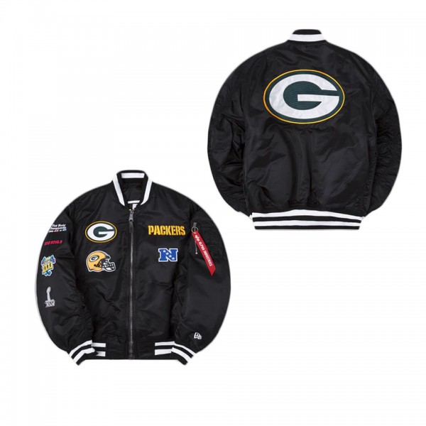 Alpha Industries X Green Bay Packers MA-1 Bomber J...