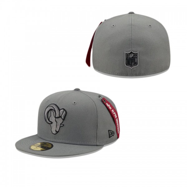 Alpha Industries X Los Angeles Rams Gray 59FIFTY F...