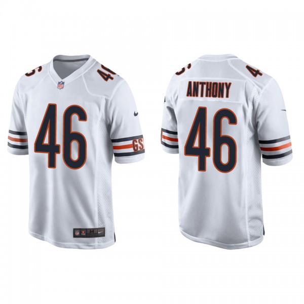 Men's Chicago Bears Andre Anthony White Game Jerse...