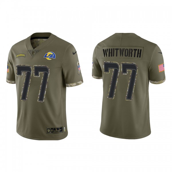 Andrew Whitworth Los Angeles Rams Olive 2022 Salut...