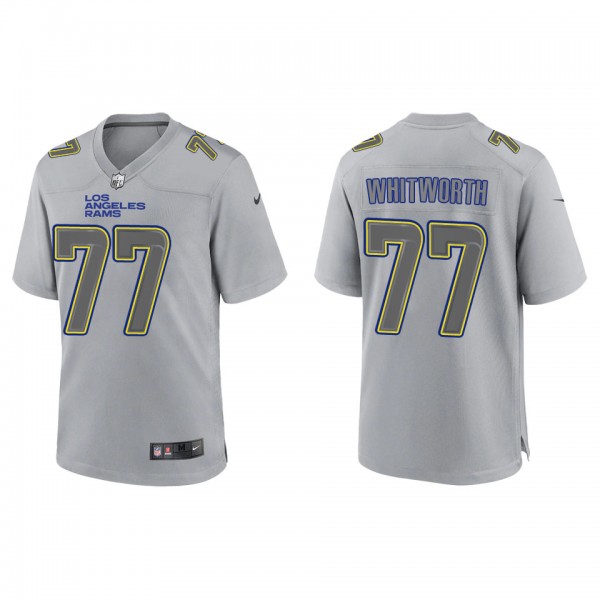 Andrew Whitworth Men's Los Angeles Rams Gray Atmosphere Fashion Game Jersey