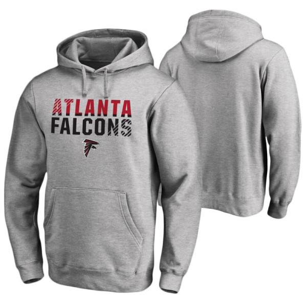 Atlanta Falcons Ash Iconic Fade Out Pullover Hoodi...