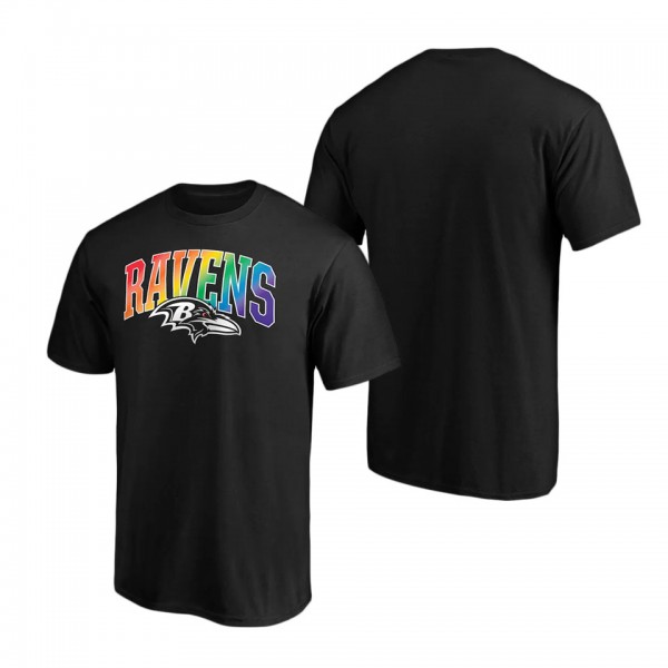 Baltimore Ravens Black Pride Logo T-Shirt