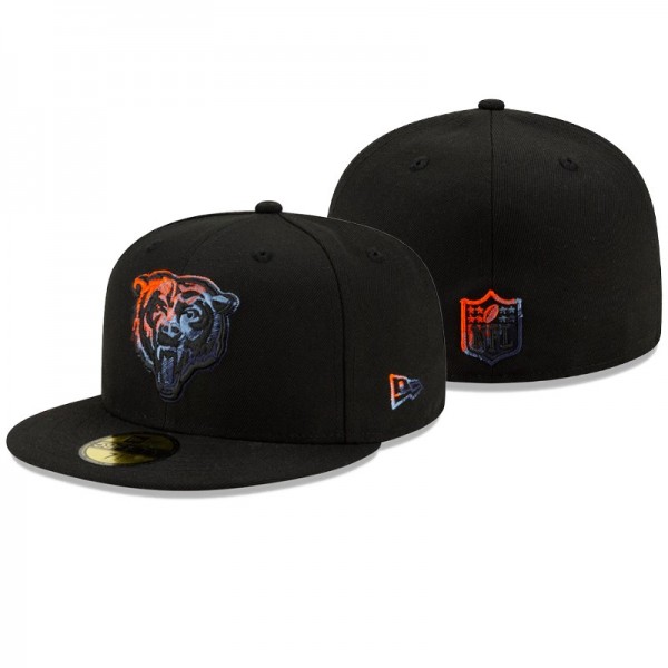 Chicago Bears Color Dim Black Hat 59FIFTY Fitted