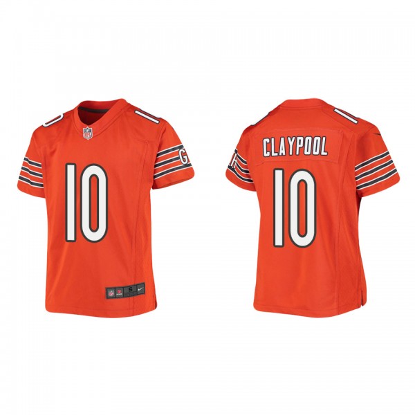 Youth Chicago Bears Chase Claypool Orange Game Jer...