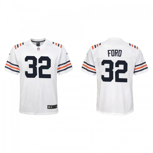 Youth Chicago Bears Isaiah Ford White Classic Game...