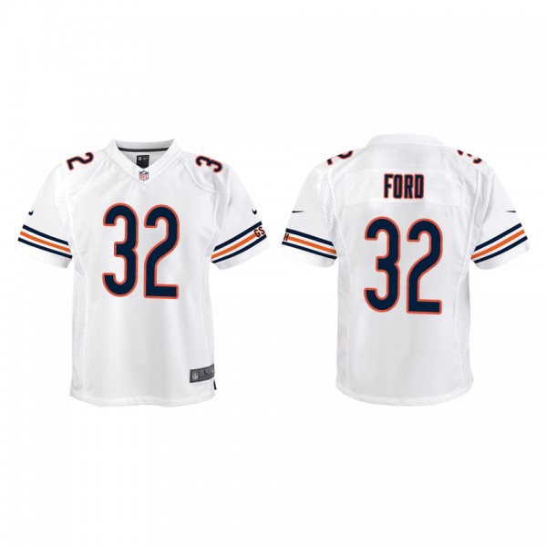 Youth Chicago Bears Isaiah Ford White Game Jersey