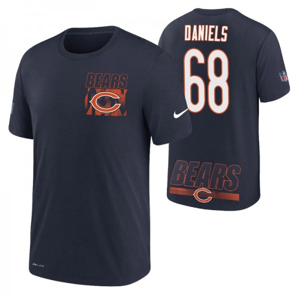 Chicago Bears James Daniels #68 Navy Performance M...