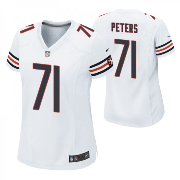 Women's Chicago Bears Jason Peters #71 White Game ...
