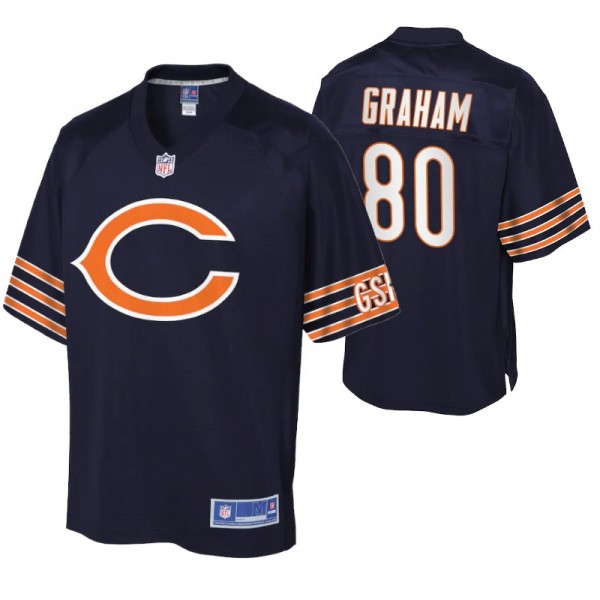 Men's Chicago Bears Jimmy Graham Team Icon Navy Je...