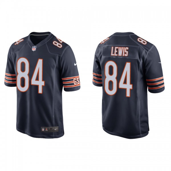Men's Chicago Bears Marcedes Lewis Navy Game Jerse...