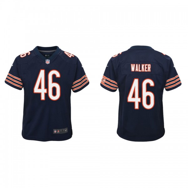Youth Chicago Bears Mykal Walker Navy Game Jersey
