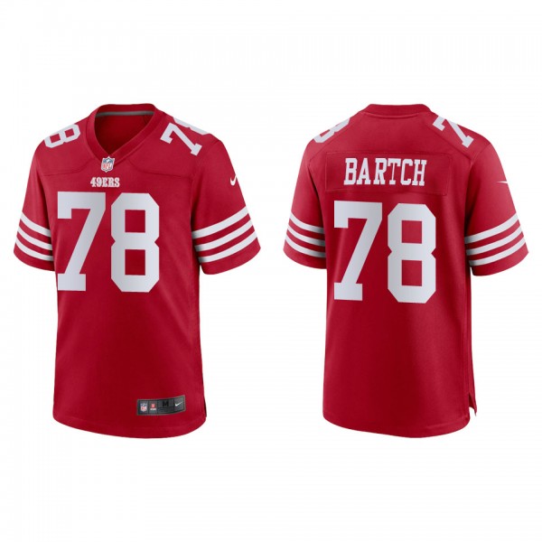 Men's San Francisco 49ers Ben Bartch Scarlet Game ...