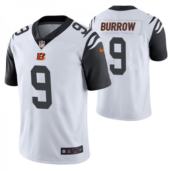 Men's Cincinnati Bengals Joe Burrow 2020 NFL Draft White Color Rush Limited Jersey