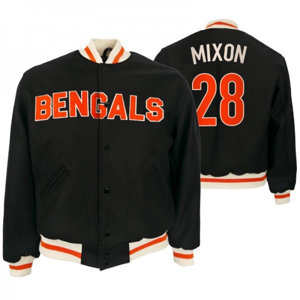 Joe Mixon Cincinnati Bengals Black Authentic 1968 vintage Jacket