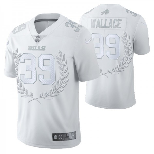 Buffalo Bills #39 Levi Wallace Vapor Limited White...
