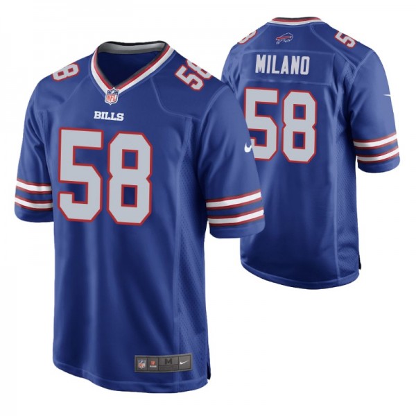 Buffalo Bills Matt Milano #58 Game Royal Jersey