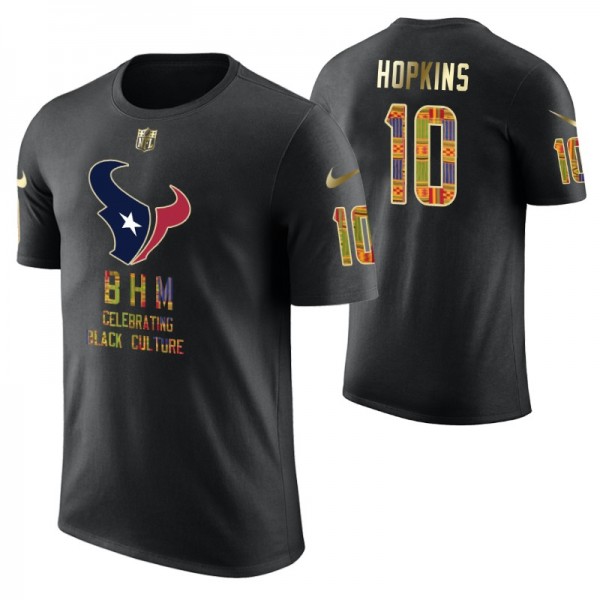 Men's - Houston Texans #10 DeAndre Hopkins Nike Black History Month T-Shirt