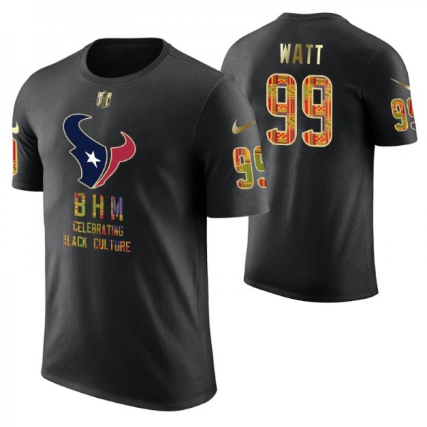 Men's - Houston Texans #99 J.J. Watt Nike Black History Month T-Shirt