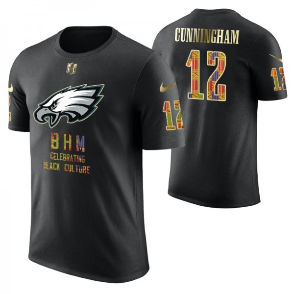 Men's - Philadelphia Eagles #12 Randall Cunningham Nike Black History Month T-Shirt