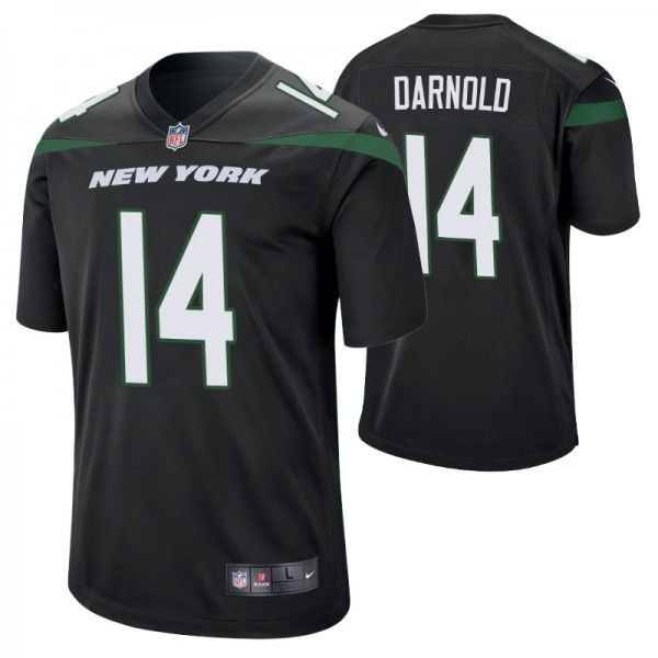 Men's New York Jets #14 Sam Darnold Nike Black Pla...