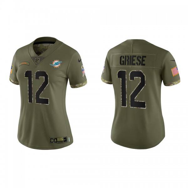 Bob Griese Women's Miami Dolphins Olive 2022 Salut...
