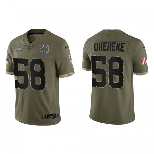 Bobby Okereke Indianapolis Colts Olive 2022 Salute...